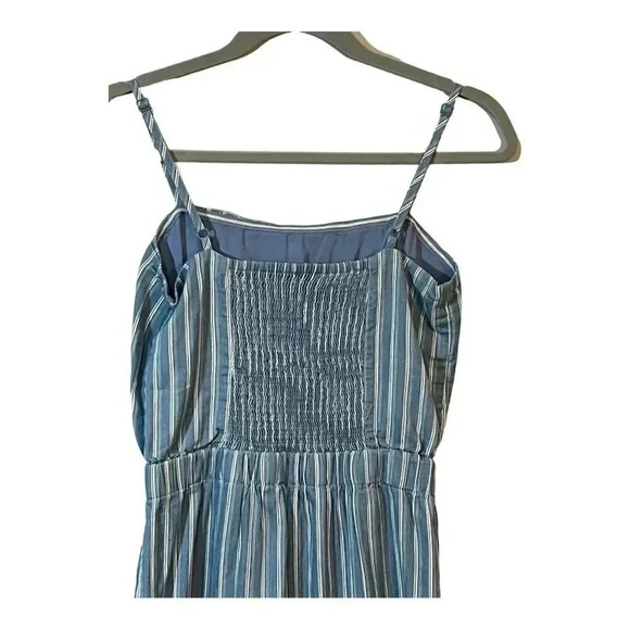 Sugar + Lips jumpsuit size XS spaghetti stripes, smocking EUC - Picture 5 of 12